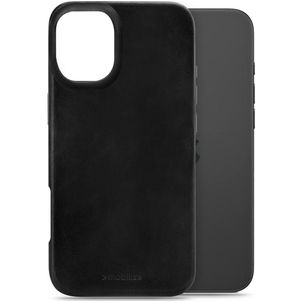 Mobilize Premium Coque iPhone 16 Plus MagSafe Coque arrière en Cuir Véritable - Noir