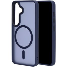 Mobiparts Hardcover Coque Samsung Galaxy S25 MagSafe Coque arrière Rigide - Satin Blue