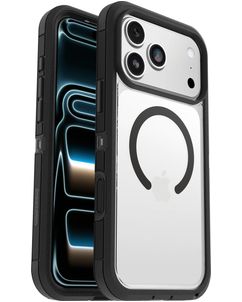 OtterBox Defender Pro XT iPhone 18 Pro Max MagSafe Plastique rigide Coque arrière Antichoc - Transparent / Noir
