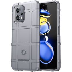 Mobigear Rugged Shield POCO X4 GT TPU souple Coque arrière Antichoc - Gris