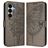 Mobigear Butterfly Housse Samsung Galaxy A27 Etui Porte-Monnaie - Gris
