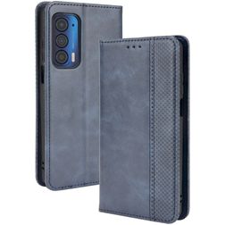 Mobigear Sensation Housse Motorola Edge (2021) Etui Porte-Monnaie - Bleu