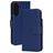 Mobiparts Wallet Housse Samsung Galaxy A17 Etui en Cuir Véritable Porte-Monnaie - Bleu