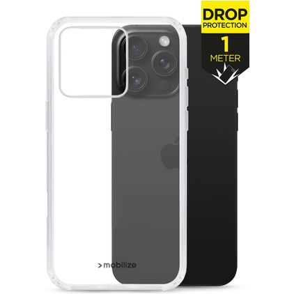 Mobilize Naked Protection Coque Transparente iPhone 16 Pro Max Coque arrière Rigide Anti-Chocs - Transparent