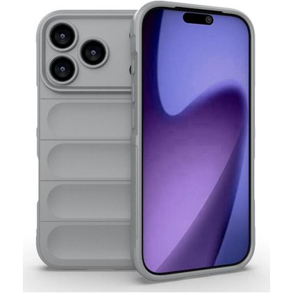 Mobigear Bumpy Coque iPhone 18 Pro Coque arrière en TPU Souple - Gris