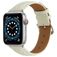 Mobigear Genova Bracelet Cuir Apple Watch Fermeture boucle ardillon - 49/46/45/44 mm - Beige