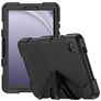 Xccess Survivor Essential Coque Samsung Galaxy Tab A9 (2023) Coque arrière en Plastique rigide,Silicone + Support Amovible - Noir