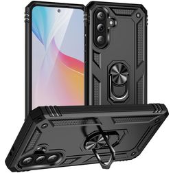 Mobigear Armor ring Coque Samsung Galaxy A37 Coque arrière Rigide Anti-Chocs avec Anneau-Support - Noir