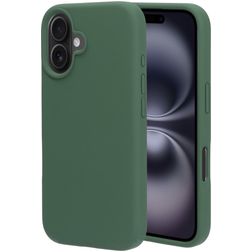 Mobiparts Coque iPhone 16 Coque arrière en Silicone - Forest Green