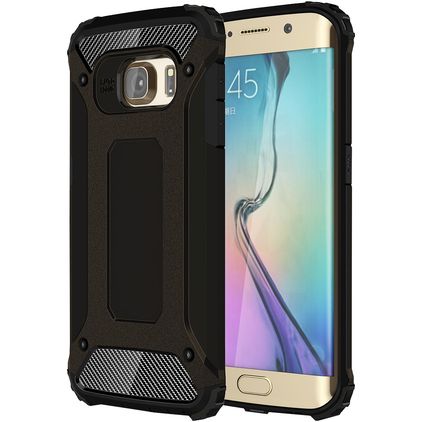 Mobigear Outdoor Coque Samsung Galaxy S6 Edge Coque arrière Rigide Anti-Chocs - Noir