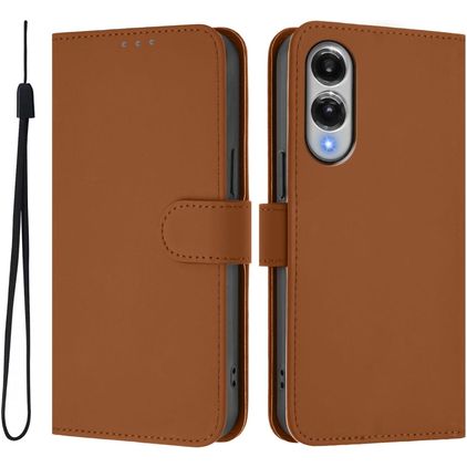 Mobigear Urban Wallet Housse Samsung Galaxy S25 Edge Etui Porte-Monnaie - Marron