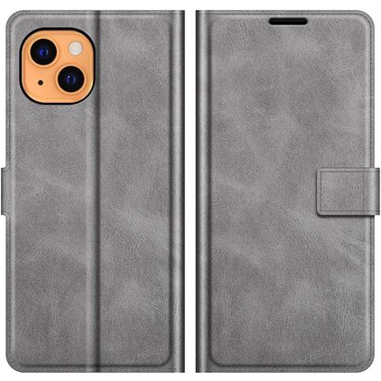 Mobigear Wallet Housse iPhone 13 Etui Porte-Monnaie - Gris