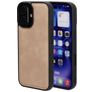 Mobiparts Classic Coque iPhone 16 MagSafe Coque arrière en TPU,Similicuir - Moonstone Beige