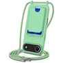 Mobigear Lanyard Card iPhone Air Coque avec cordon en Silicone et Porte-Cartes - Vert