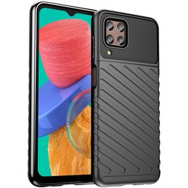 Mobigear Groove Coque Samsung Galaxy M33 Coque arrière en TPU Souple - Noir