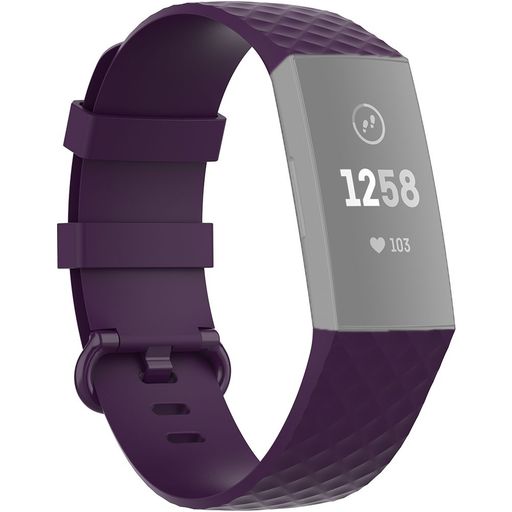 Mobigear Cross Bracelet Silicone Fitbit Charge 3 Fermeture boucle ardillon - Bordeaux