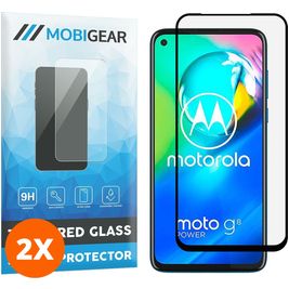 Mobigear Premium Motorola Moto G8 Power Verre trempé Protection d'écran - Compatible Coque - Noir (Lot de 2)