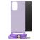 Mobilize Lanyard Gelly Samsung Galaxy A32 4G Coque avec cordon en TPU Souple - Pastel Purple