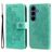 Mobigear Flowers Housse Samsung Galaxy S26 FE Etui Porte-Monnaie - Vert