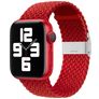 Mobigear Braided Bracelet Nylon pour Apple Watch Fermeture à pince - 42/41/40/38 mm - Rouge