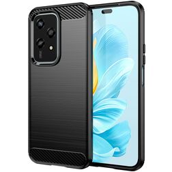 Mobigear Brushed Slim Coque HONOR 200 Lite Coque arrière en TPU Souple - Noir