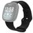 Mobigear Sport Dual Bracelet Silicone Fitbit Sense Fermeture à clou et passant - Noir