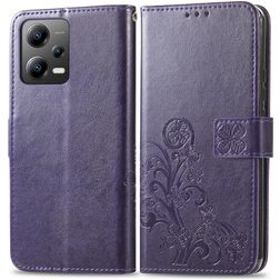 Mobigear Clover Housse POCO X5 Etui Porte-Monnaie - Violet