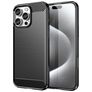 Mobigear Brushed Slim Coque iPhone 16 Pro Coque arrière en TPU Souple - Noir