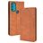 Mobigear Sensation Housse Motorola Moto G71 5G Etui Porte-Monnaie - Marron