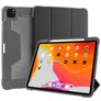 Mutural Tri-Fold Tough Coque iPad Pro 12.9 Pouces (2022) Etui + Porte-crayon - Noir