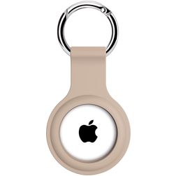 Xccess Keychain Coque Apple AirTag Porte-clés en Silicone Souple - Sand