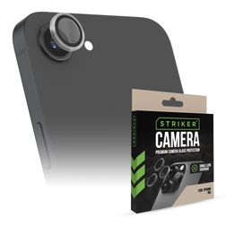 Striker Single Lens iPhone 16e Verre trempé Protection Objectif Caméra - Compatible Coque - Noir