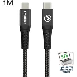 Mobilize Strong Nylon Câble USB-C vers USB-C 1 mètre - Noir