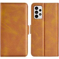 Mobigear Slim Magnet Housse Samsung Galaxy A33 Etui Porte-Monnaie - Cognac