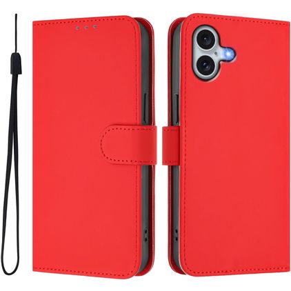 Mobigear Urban Wallet Housse iPhone 16 Plus Etui Porte-Monnaie - Rouge