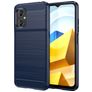 Mobigear Brushed Slim Coque POCO M5 Coque arrière en TPU Souple - Bleu Marin