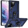 Mobigear Armor Ring Coque Samsung Galaxy S22 Ultra Coque arrière Rigide Anti-Chocs avec Anneau-Support - Bleu