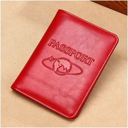 Mobigear RFID - Étui passeport en - Rouge