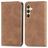 Mobigear Retro Slim Housse Samsung Galaxy S25 Plus Etui Porte-Monnaie - Marron