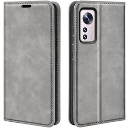 Mobigear Retro Slim Housse Xiaomi 12 Pro Etui Porte-Monnaie - Gris