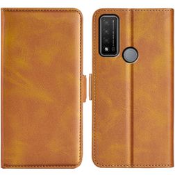 Mobigear Slim Magnet Housse TCL 20 R 5G Etui Porte-Monnaie - Cognac