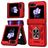Mobigear Armor ring Coque Samsung Galaxy Z Flip 7 FE Coque arrière Rigide Anti-Chocs avec Anneau-Support - Rouge