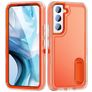 Mobigear Rugged Stand Samsung Galaxy S23 Plastique rigide Coque arrière Antichoc avec béquille - Orange