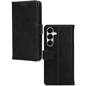 Mobilize Wallet Housse Samsung Galaxy S25 Plus Etui en Cuir Véritable Porte-Monnaie - Noir
