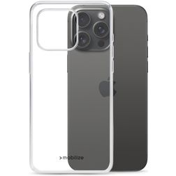 Mobilize Gelly Coque Transparente iPhone 15 Pro Max Coque arrière en TPU Souple - Transparent