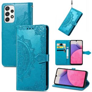 Mobigear Mandala Housse Samsung Galaxy A33 Etui Porte-Monnaie - Bleu