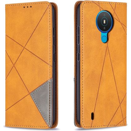 Mobigear Rhombus Slim Housse Nokia 1.4 Etui - Cognac