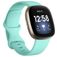 Mobigear Sport Dual Bracelet Silicone Fitbit Versa 3 Fermeture à clou et passant - Turquoise
