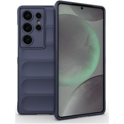 Mobigear Bumpy Samsung Galaxy S25 Ultra TPU souple Coque arrière - Bleu foncé