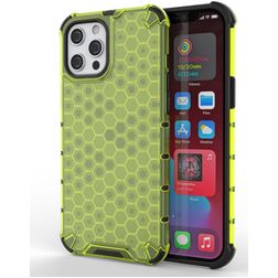 Mobigear Honeycomb Coque iPhone 13 Pro Coque arrière Rigide Anti-Chocs - Vert